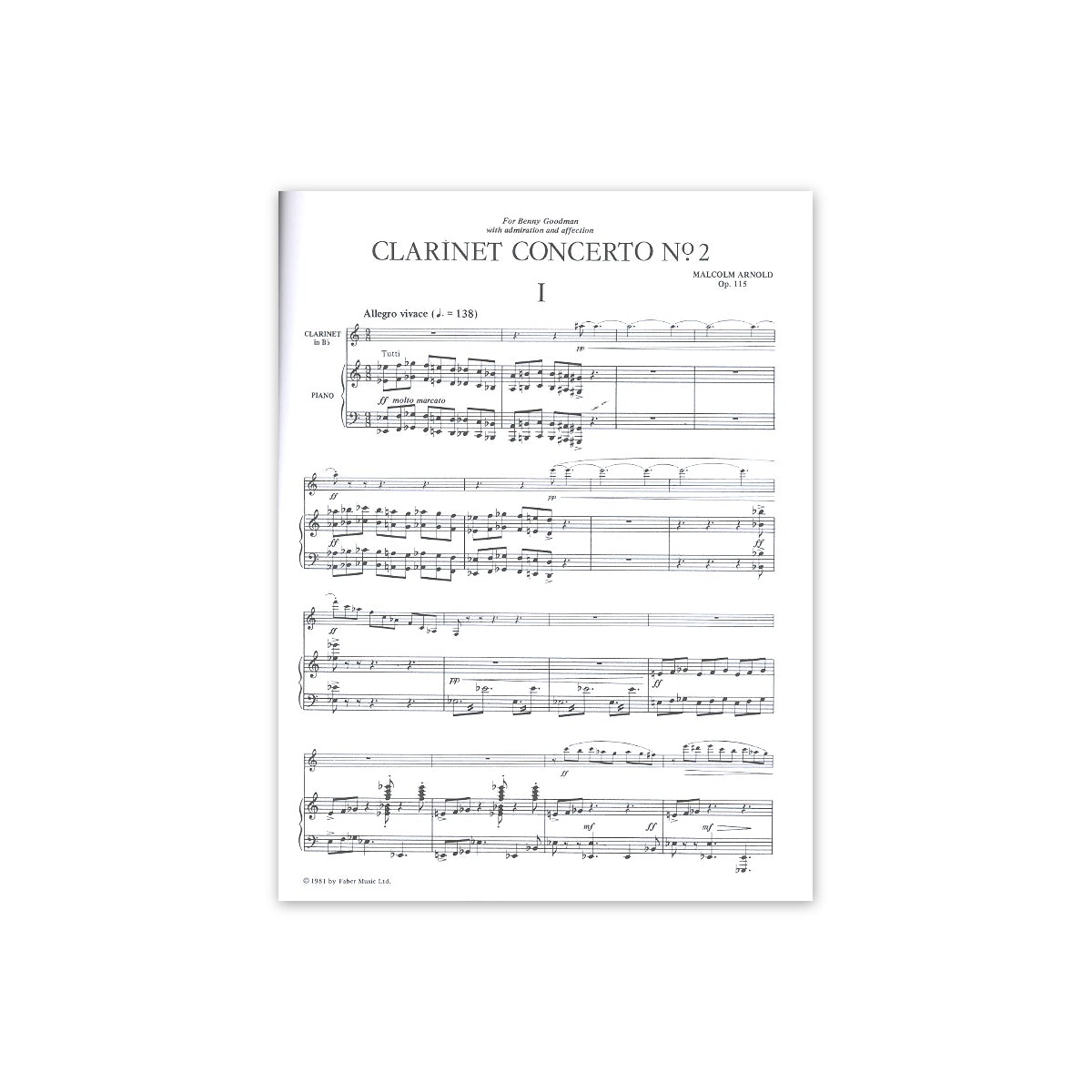 Arnold, Clarinet concerto 2 op.115