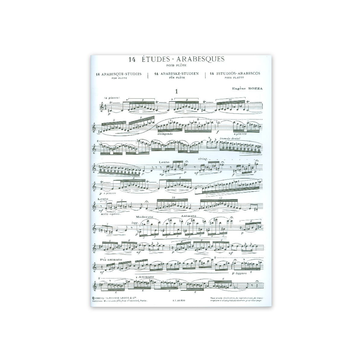 Bozza, 14 Etudes Arabesques