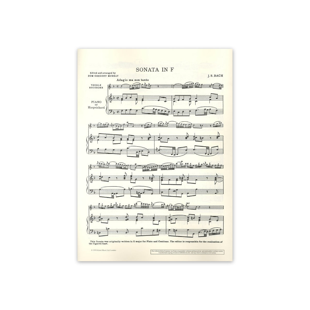 Bach, Sonata in F-Dur