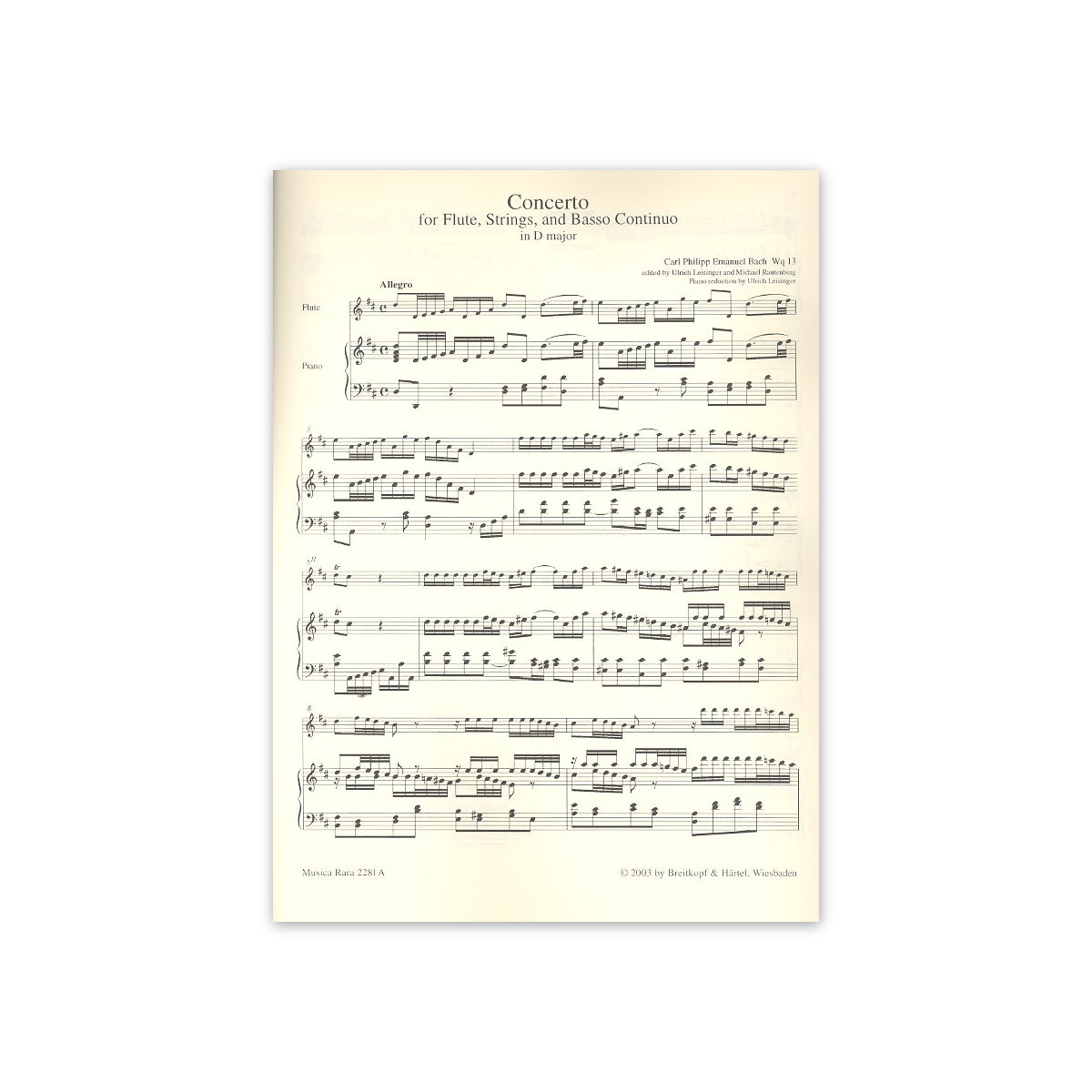 Bach C.Ph.E., Konzert D-Dur