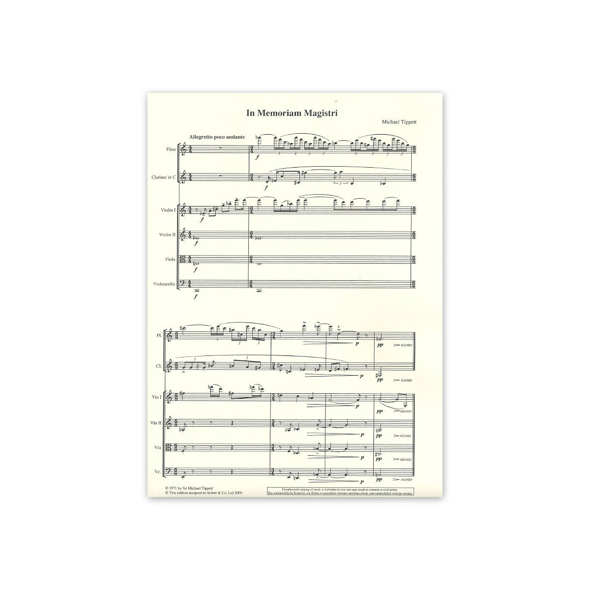 Tippett, In Memoriam Magistri