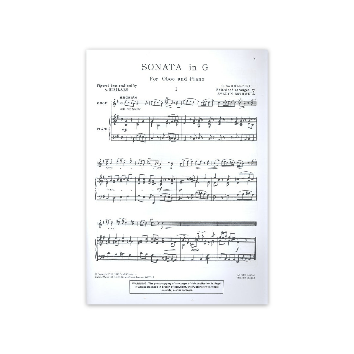 Sammartini, Sonata in G