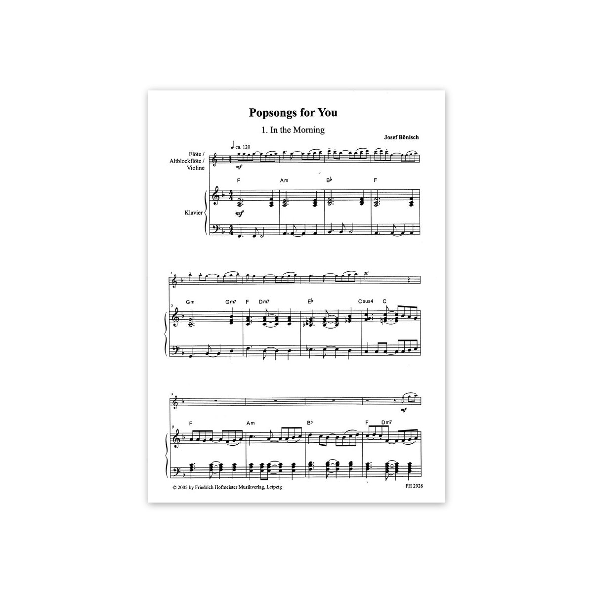 Bönisch, Popsongs for you