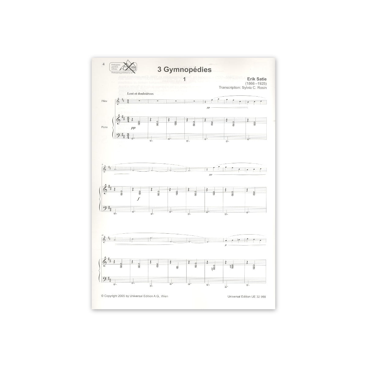 Satie, 3 Gymnopedies