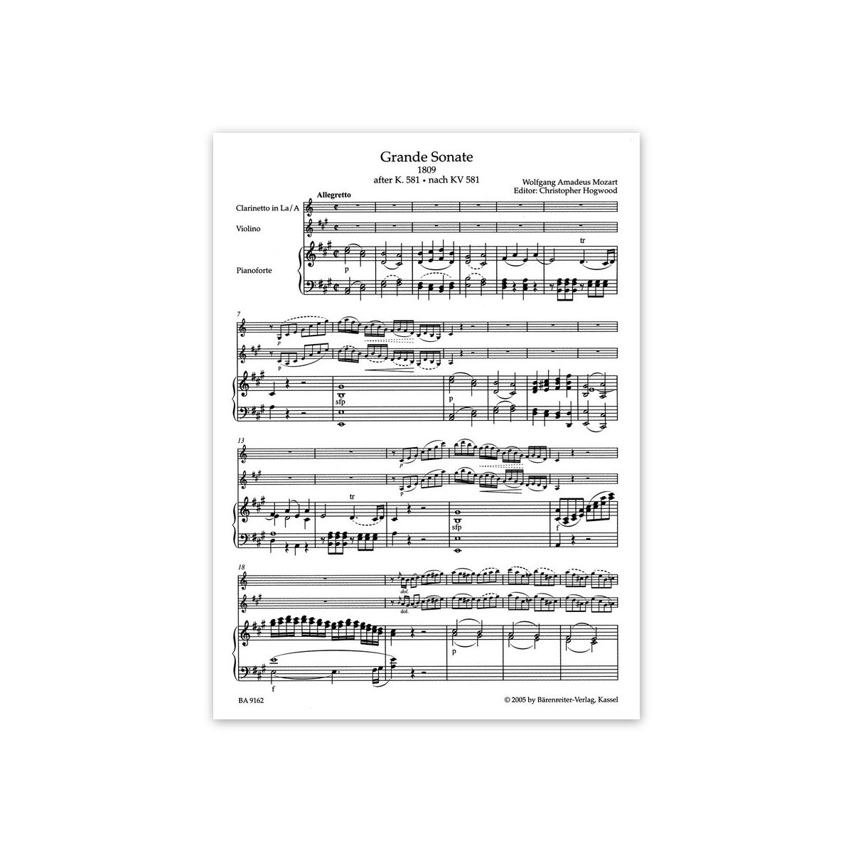 Mozart, Grande Sonate
