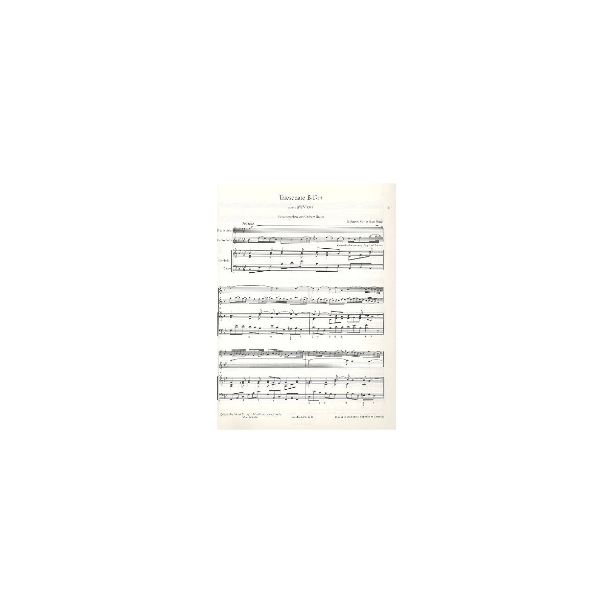 Bach, Triosonate B-Dur nach BWV 1039- 2 Altbl