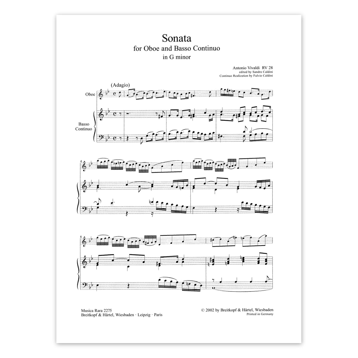 Vivaldi, Sonate g-moll RV 28