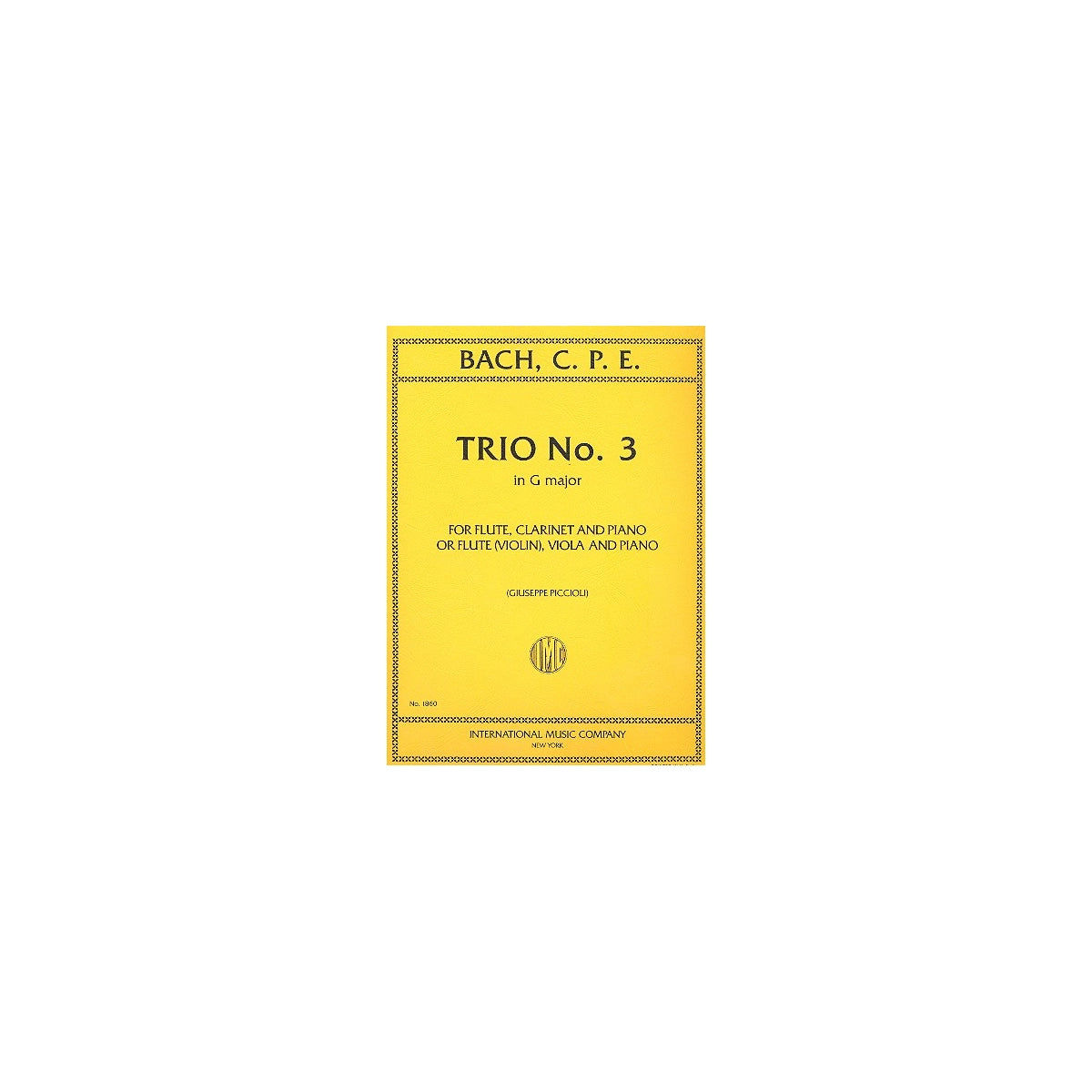 Bach C.Ph.E., Trio 3 G-Dur, Fl.Klar.Klav. View 1