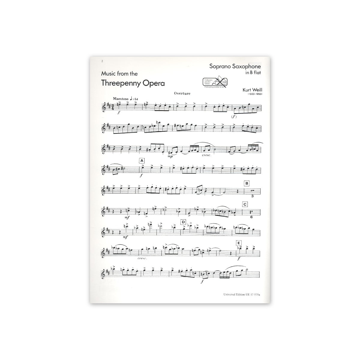 Weill, Musik aus der Dreigroschenoper