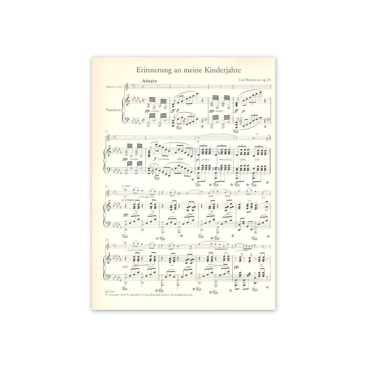 Baermann, Impromptu für Klarinette & Klavier