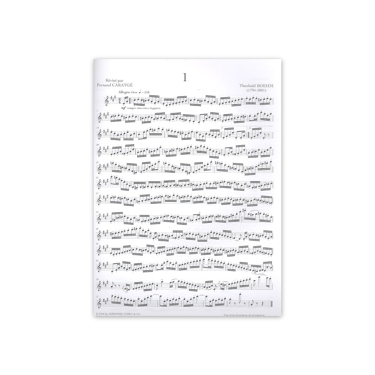 Etudes pour flutes