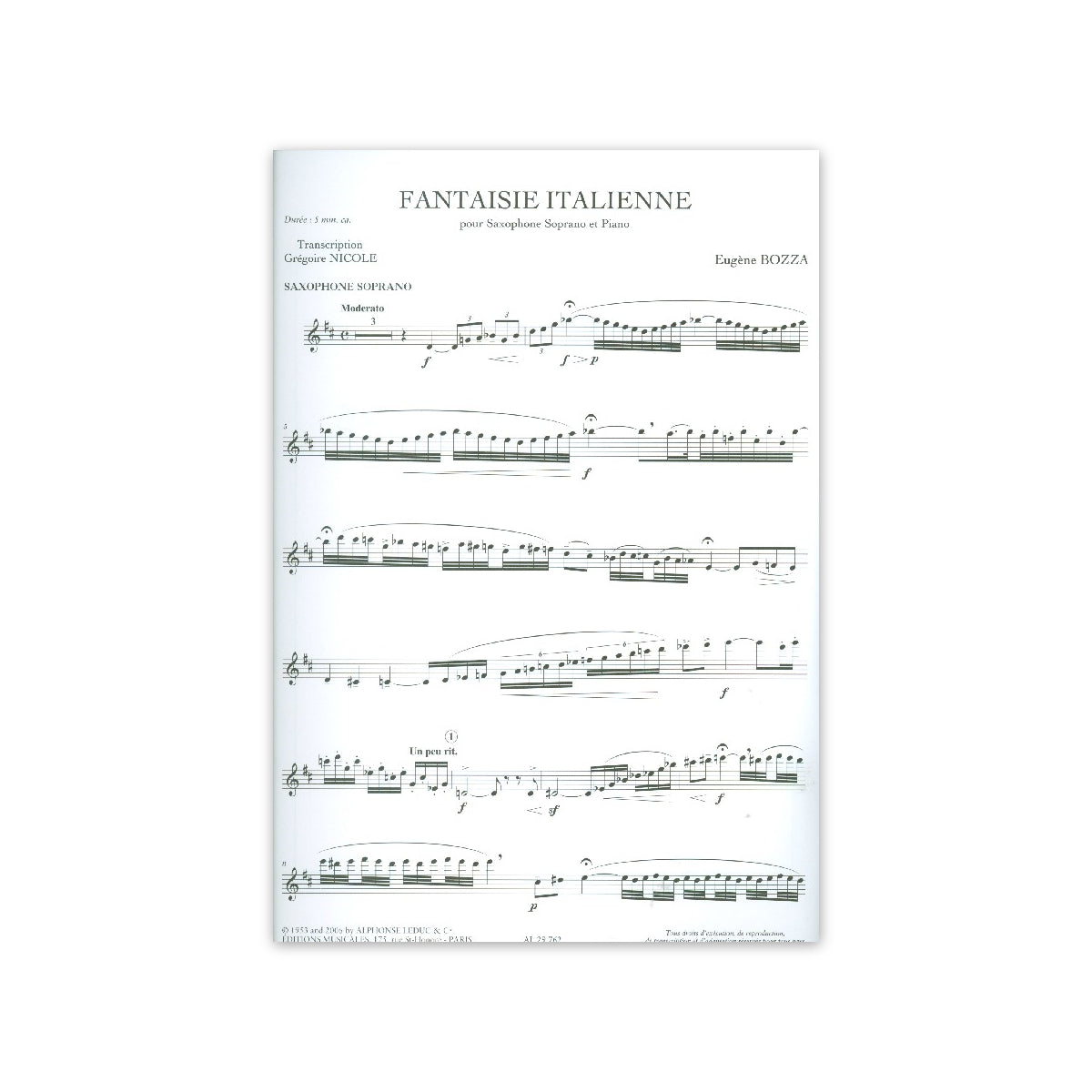 Bozza, Fantaisie italienne
