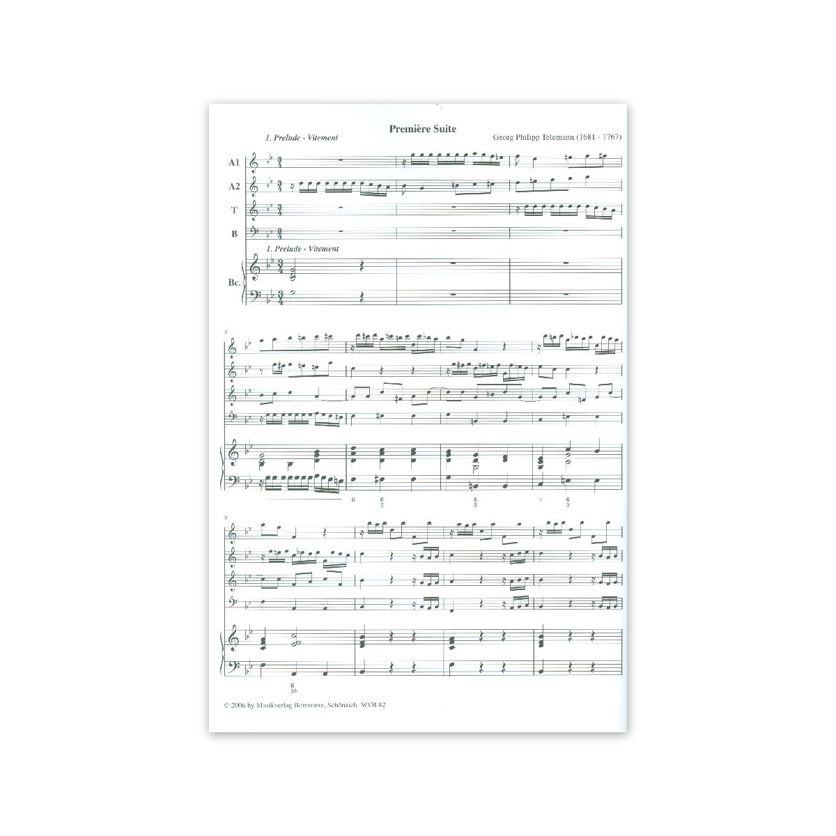 Telemann, Pariser Quartette Heft 1