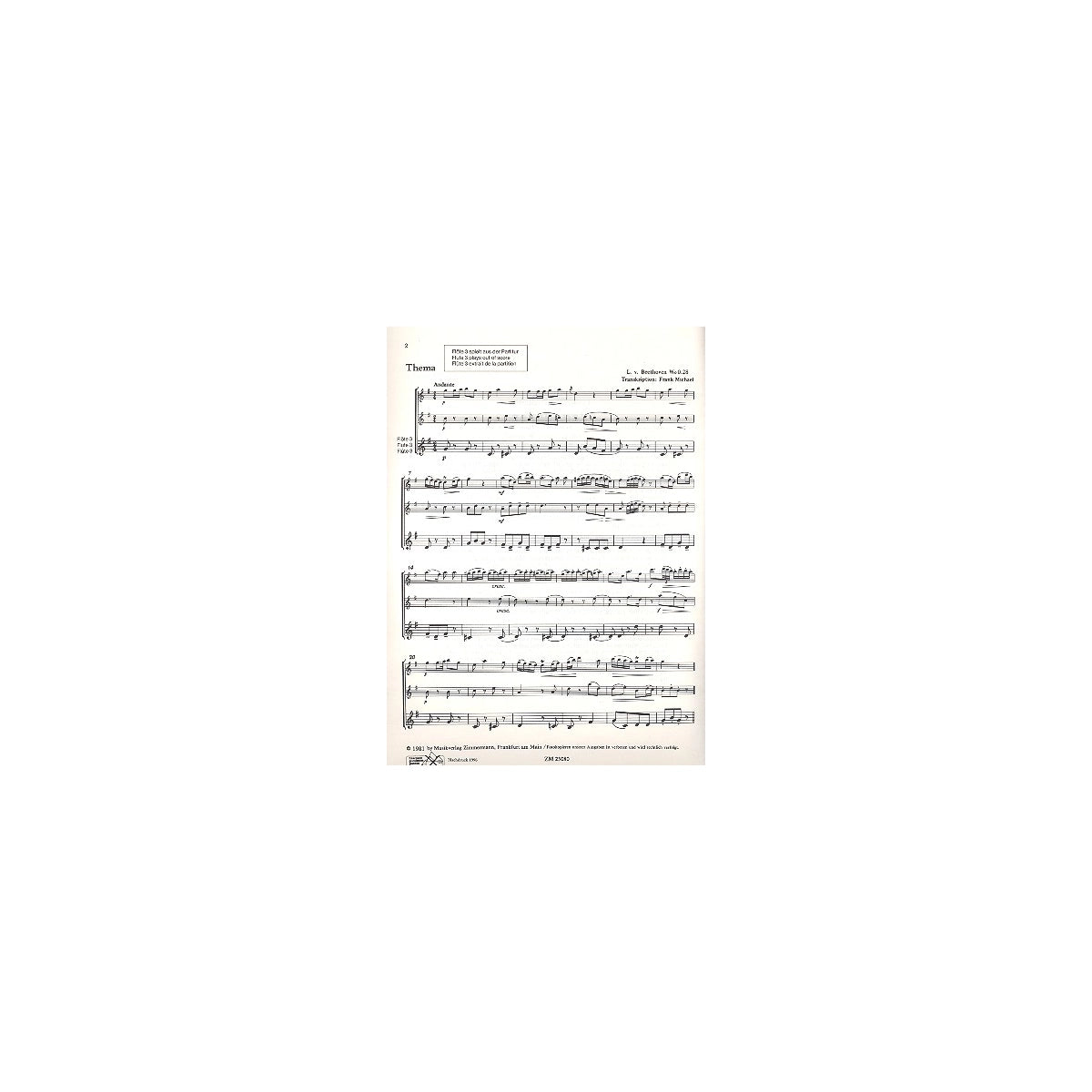 Beethoven, Variationen "Reich mir die Hand"