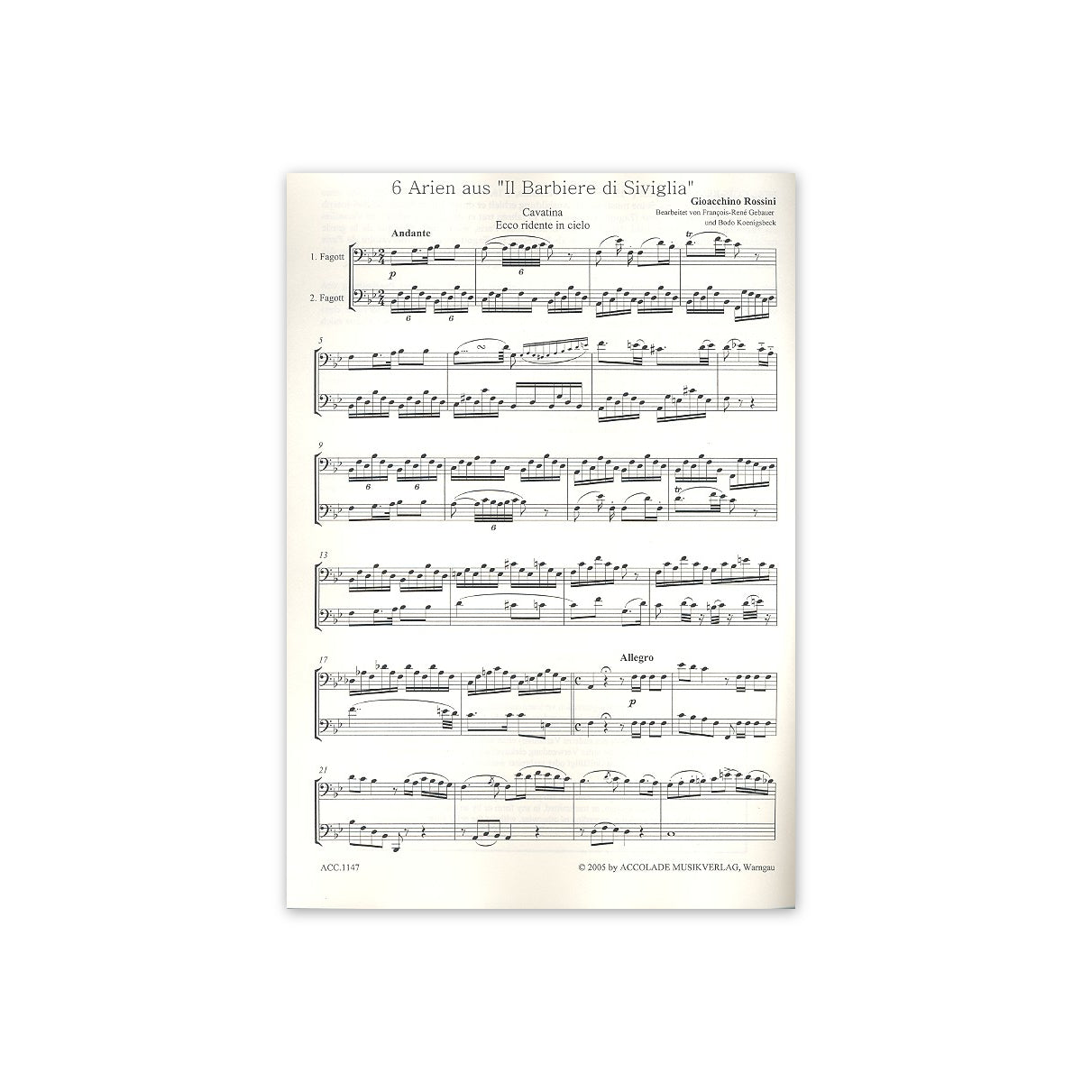 Rossini, 6 Arien aus "Barbier von Sevilla"