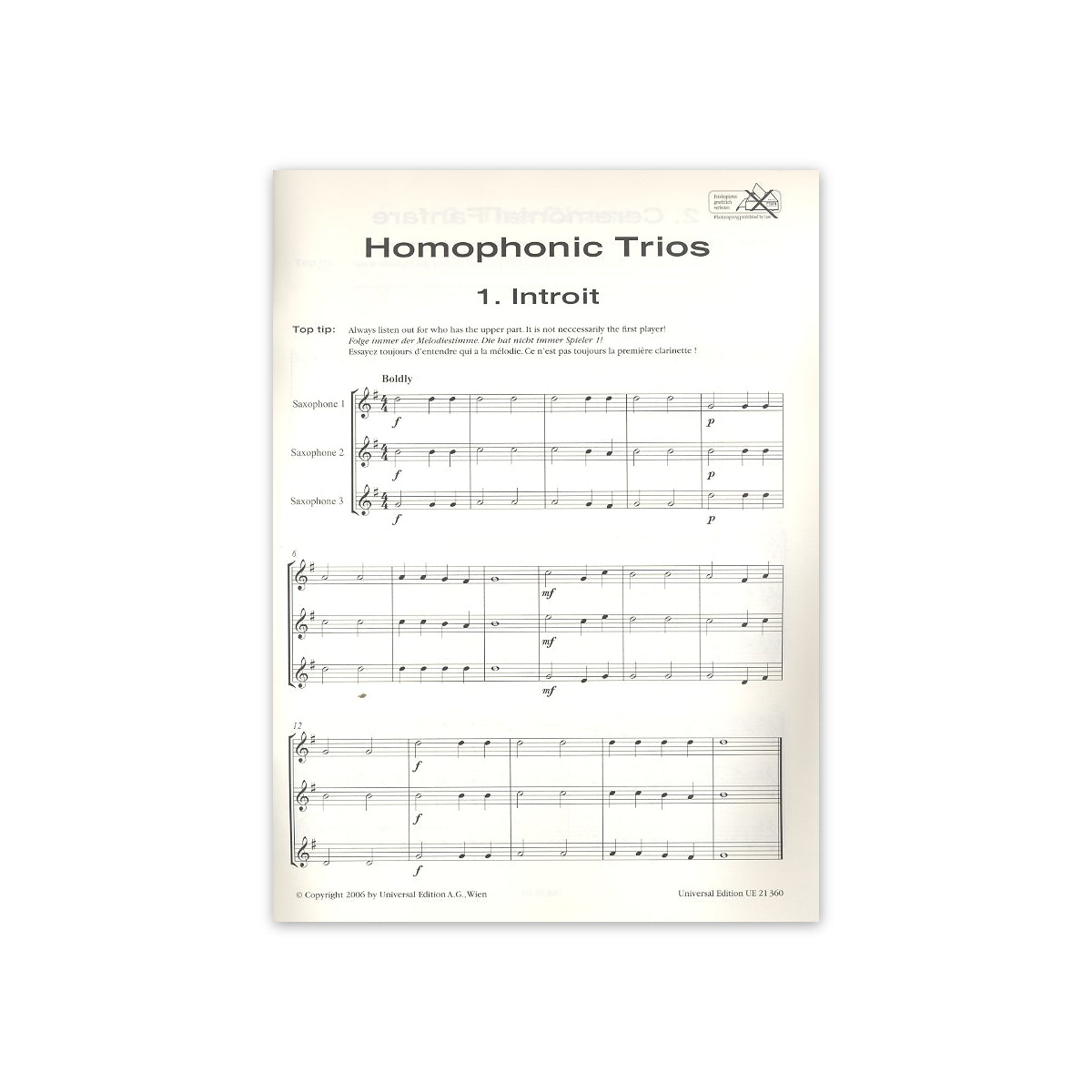 Rae, Introducing saxophone trios