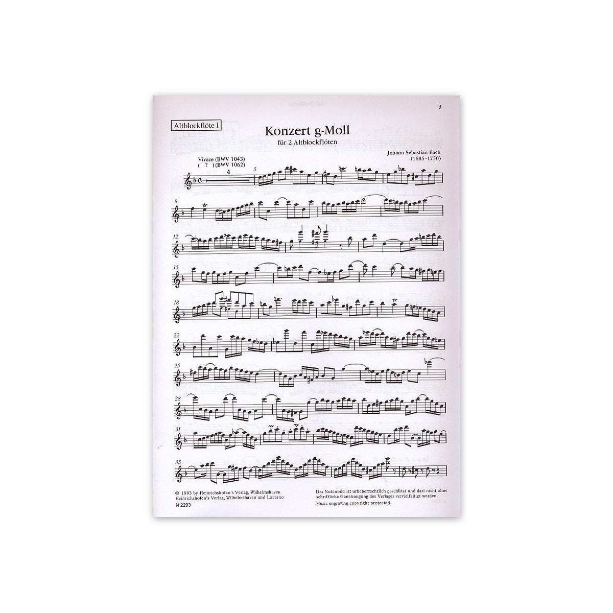 Bach, Konzert g-moll