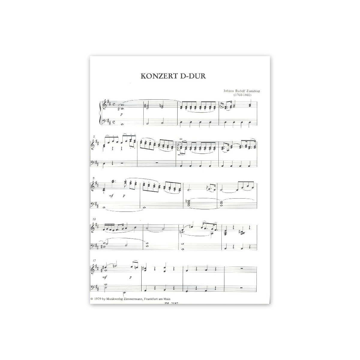 Zumsteeg, Konzert für 2 Flöten