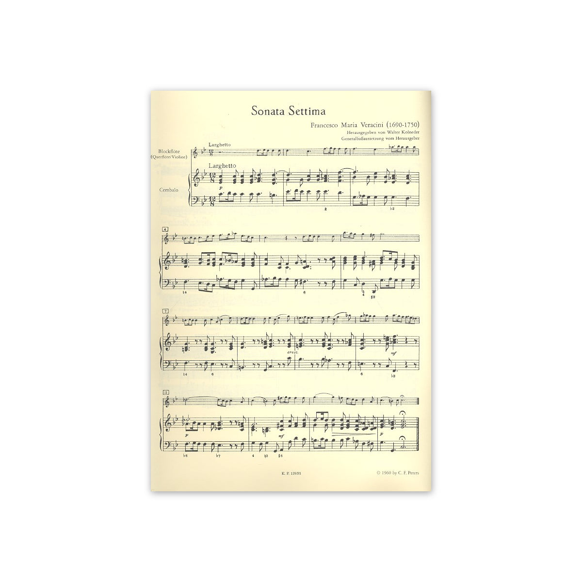 Veracini, 12 Sonaten Bd.3