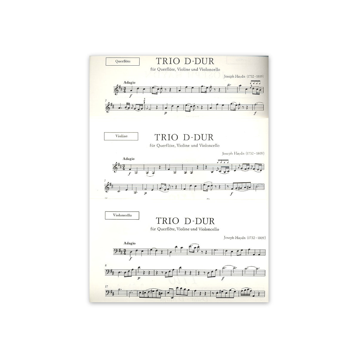 Haydn, Trio D-Dur - Fl.,Vl.,Vc.