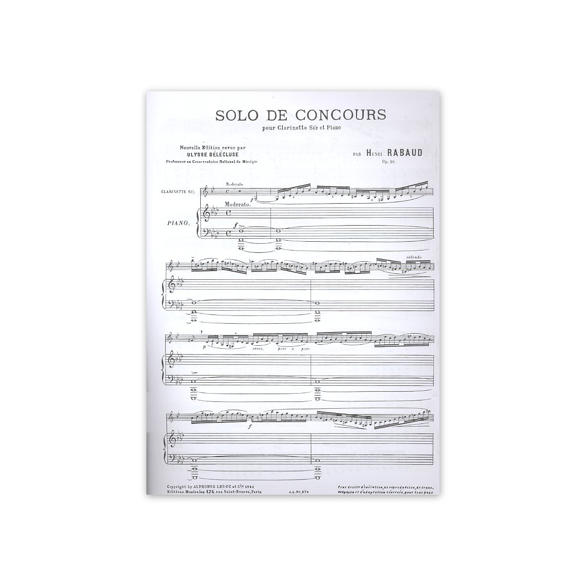 Rabaud, Solo de concours