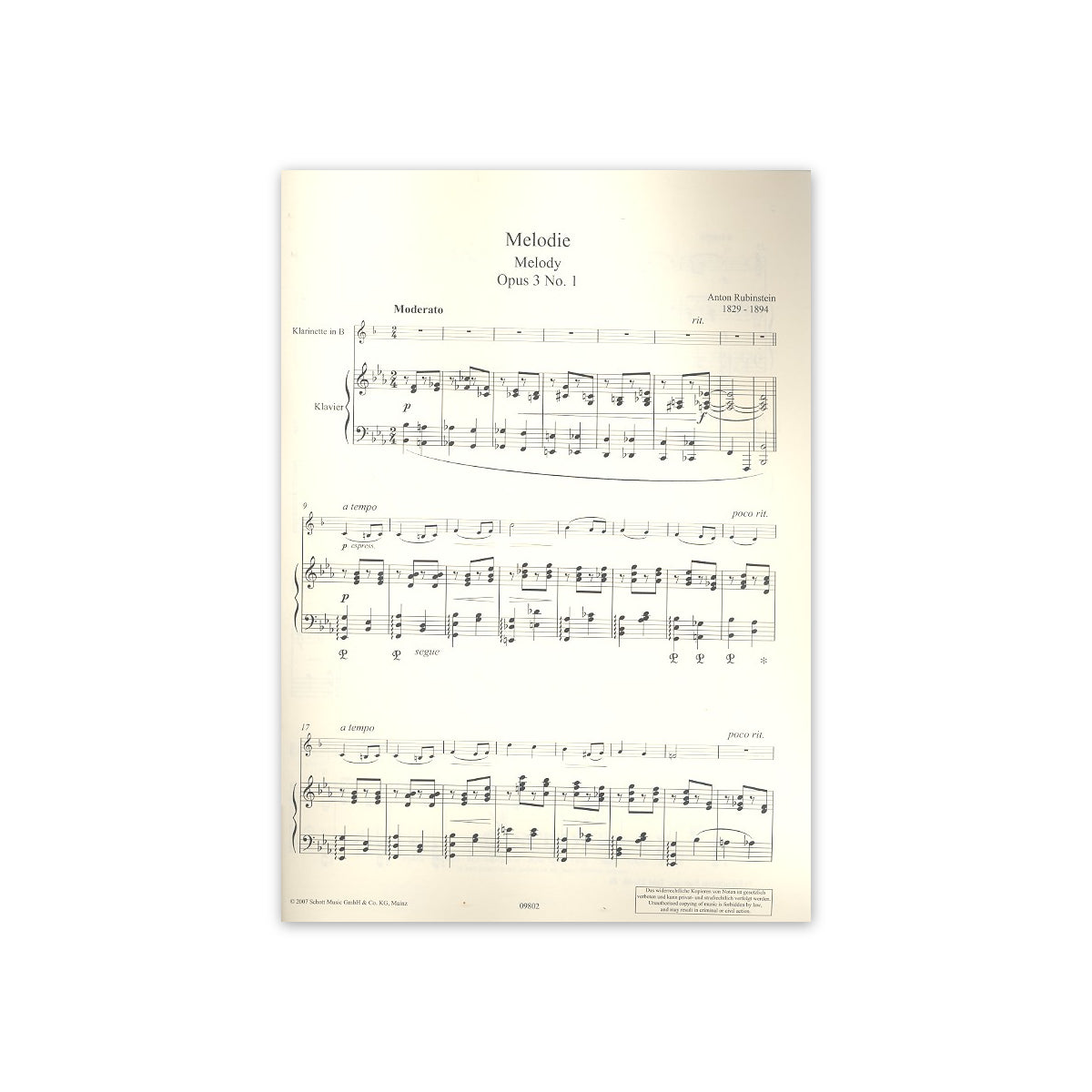 Rubinstein, Melodie op.3/1-20852
