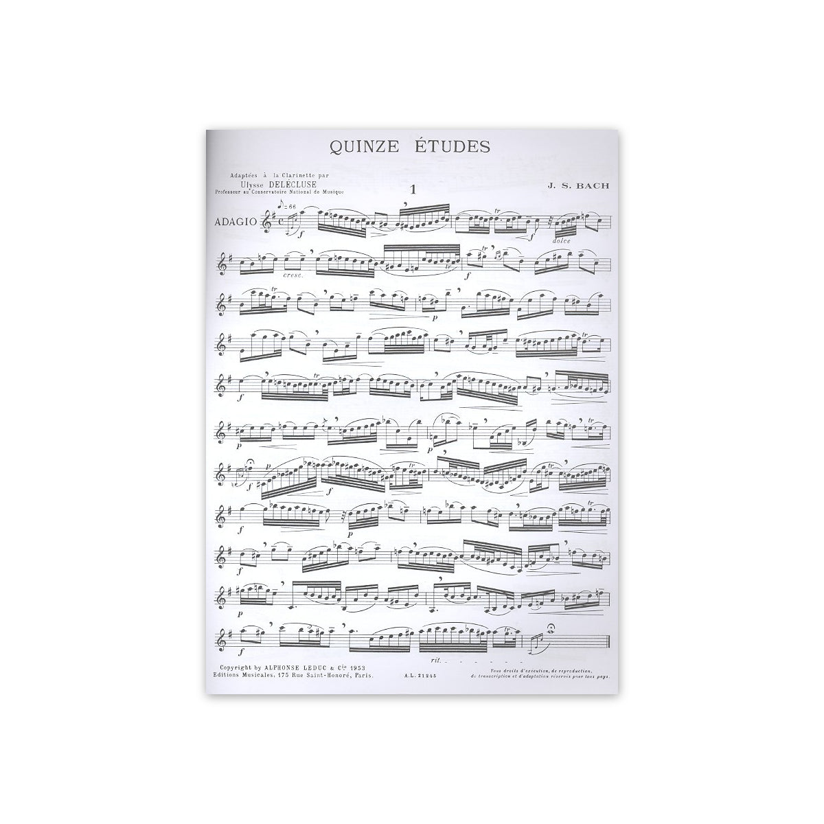 Bach/Delecluse, 15 Etudes