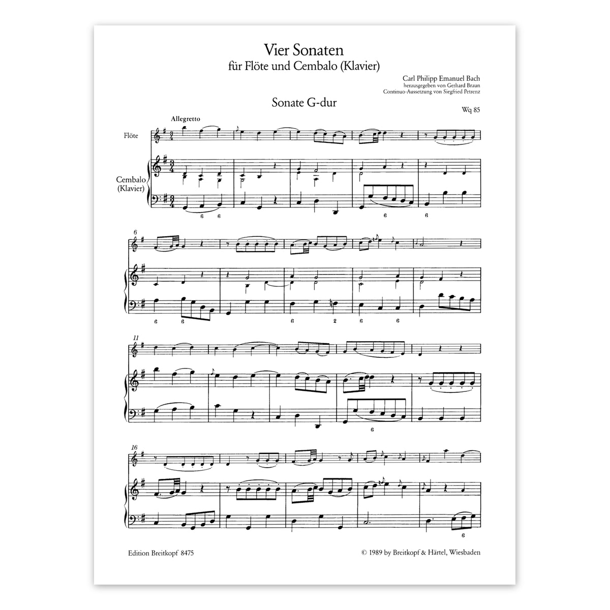 Bach C.Ph.E., 4 Sonaten Heft 2