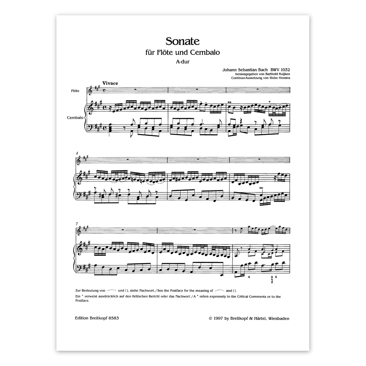 Bach, Sonate A-Dur BWV1032