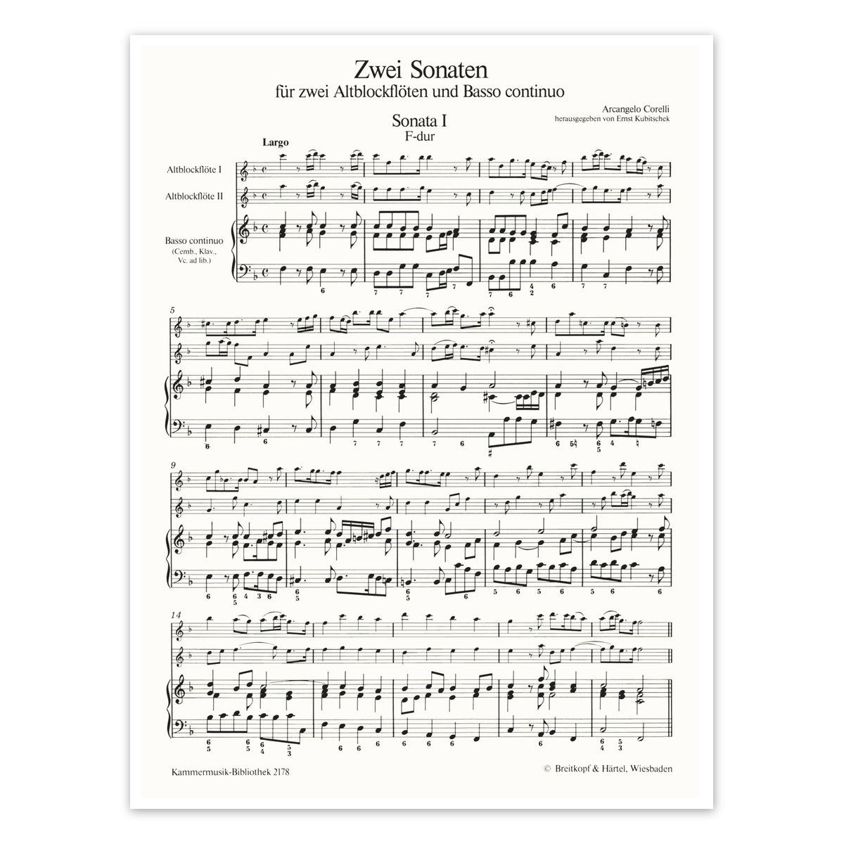 Corelli, 2 Sonaten nach den Concerti grossi