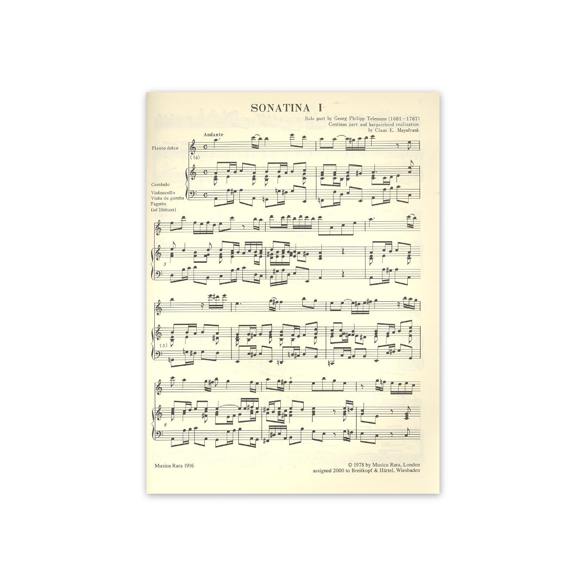 Telemann, Two Sonatinas