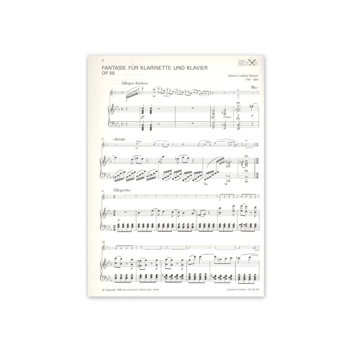 Böhner, Fantasie op. 68