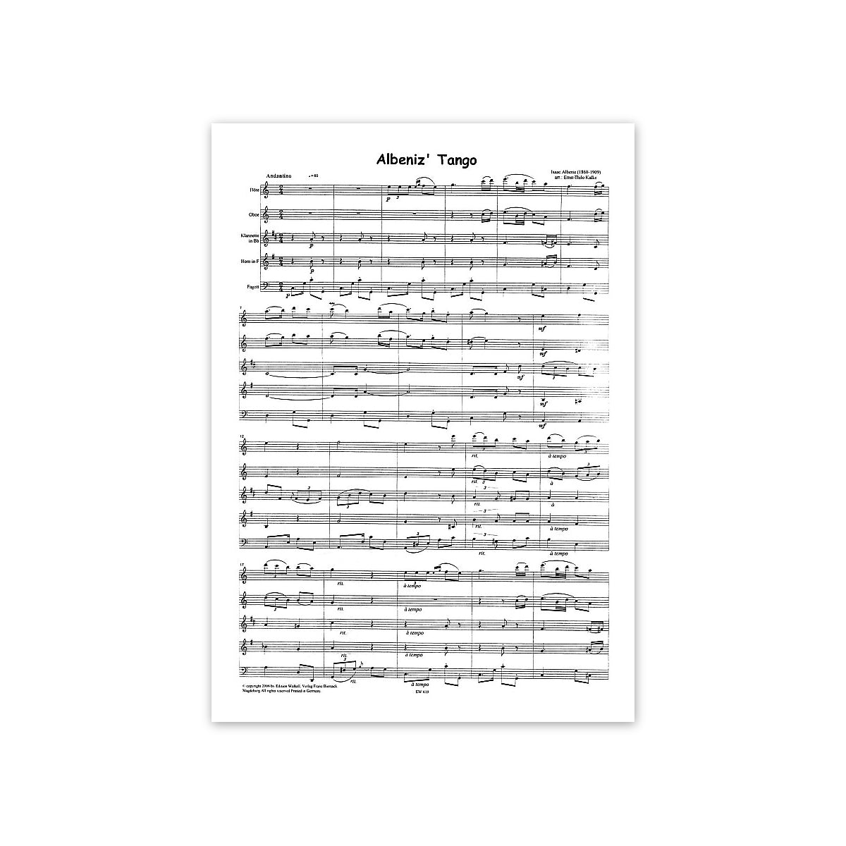 Tango, Mambo et cetera - für Holzbl.quintett