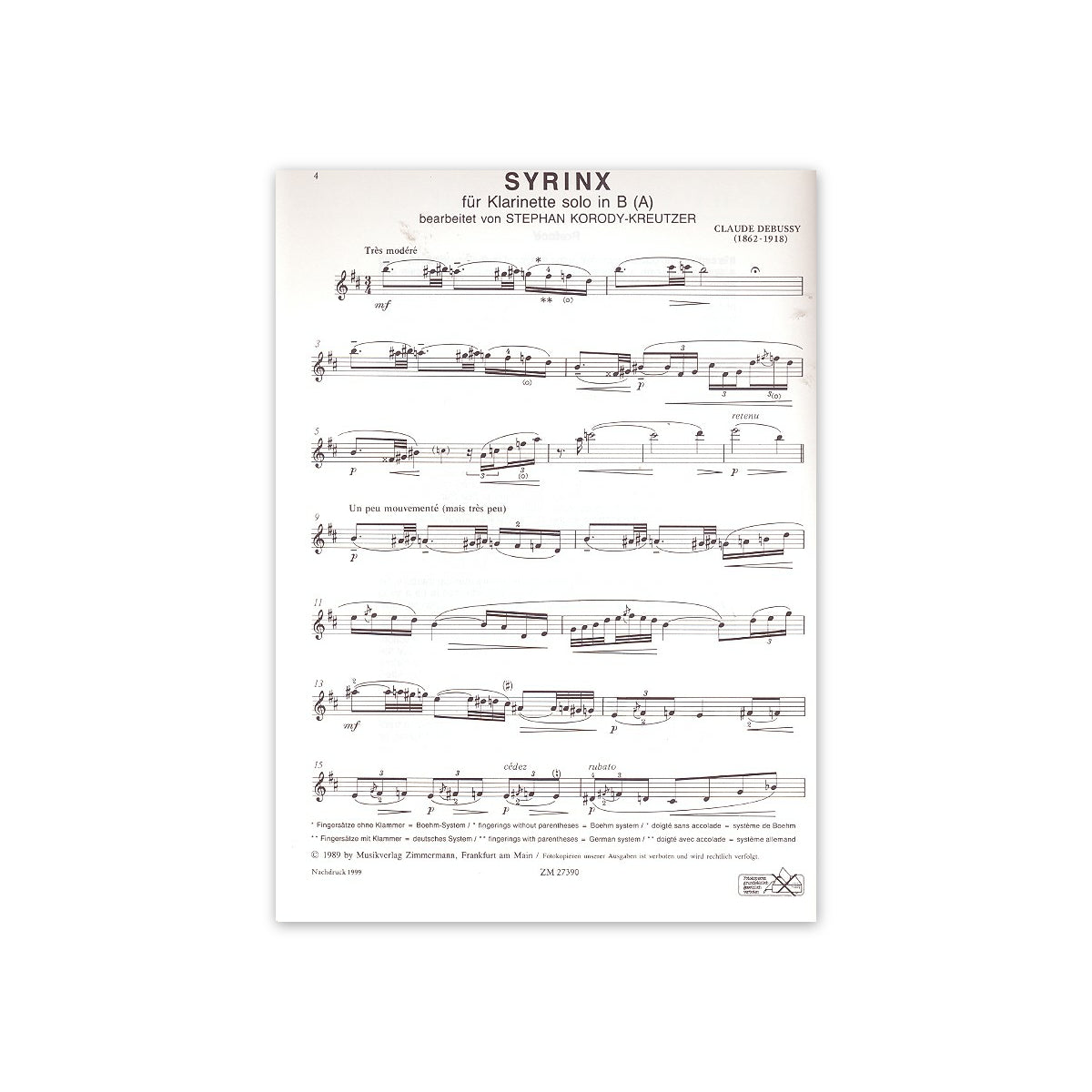 Debussy, Syrinx