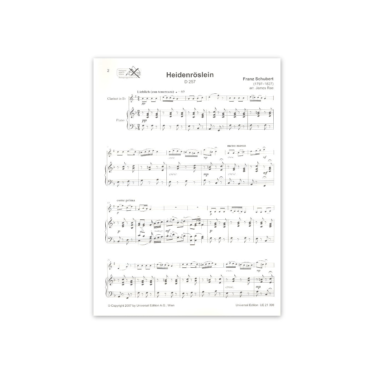 Schubert, Klarinetten-Album
