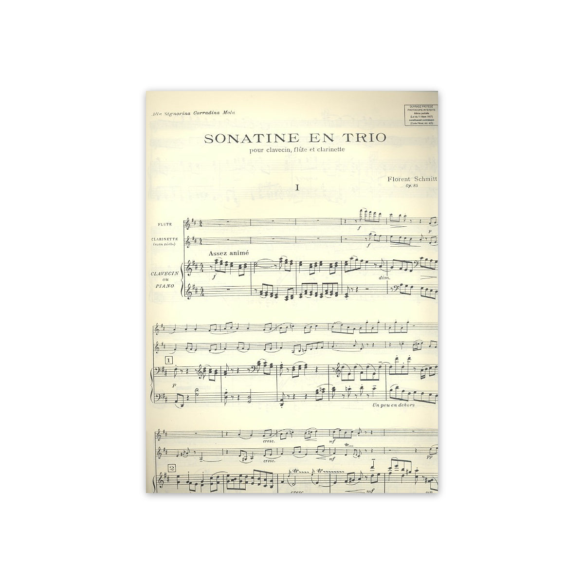 Schmitt, Sonatine en trio op.85