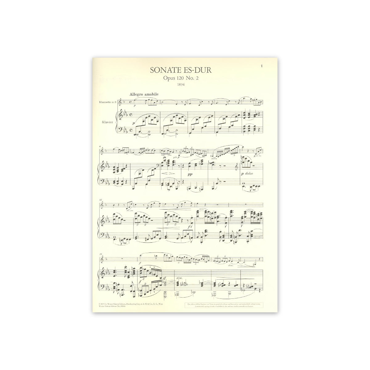 Brahms, Sonate Es-Dur op.120/2