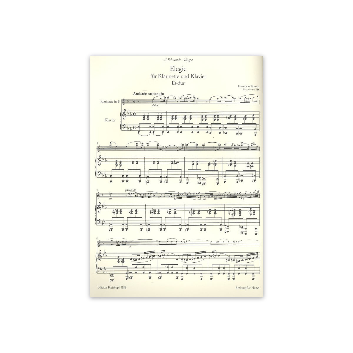 Busoni, Elegie Es-Dur
