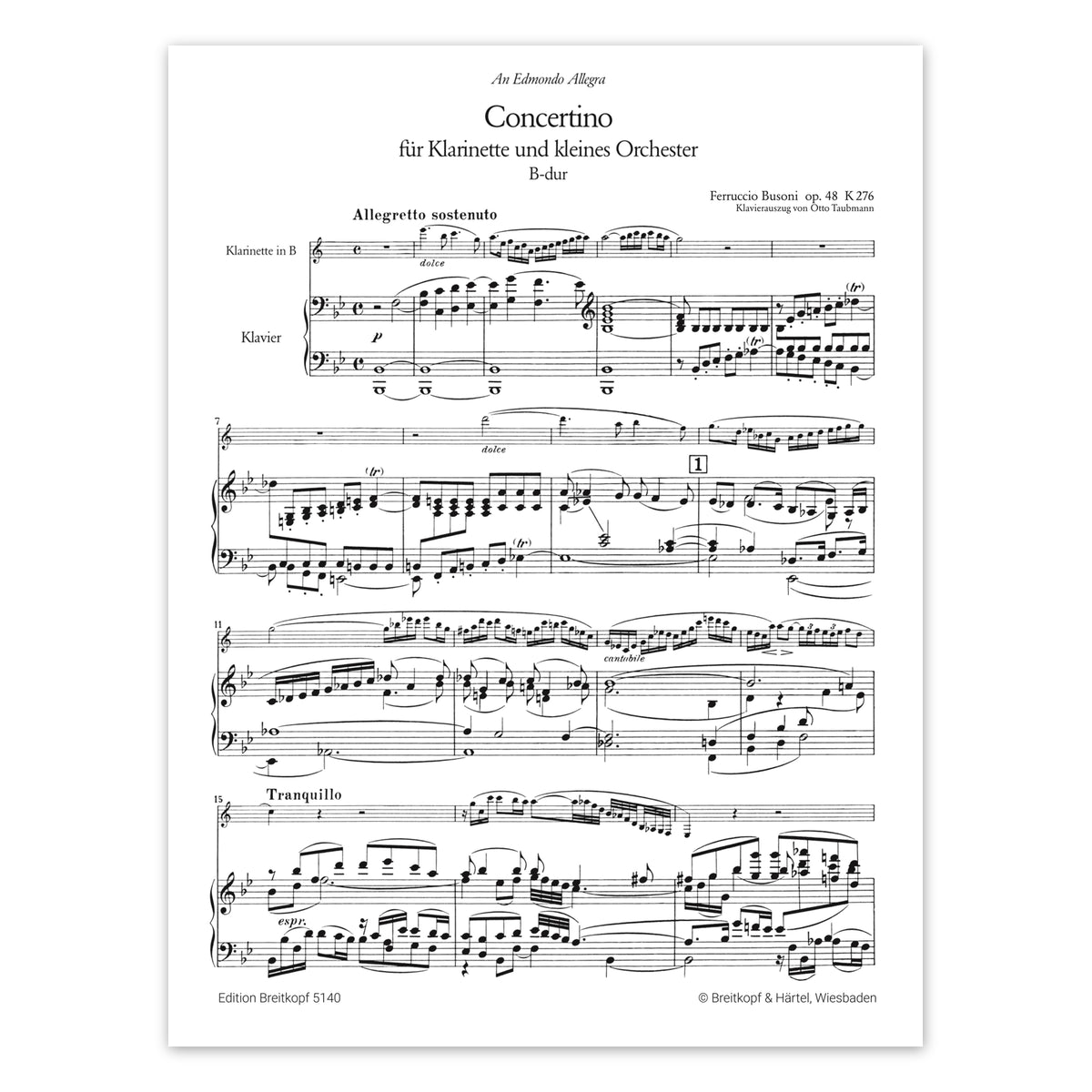 Busoni, Concertino op.48