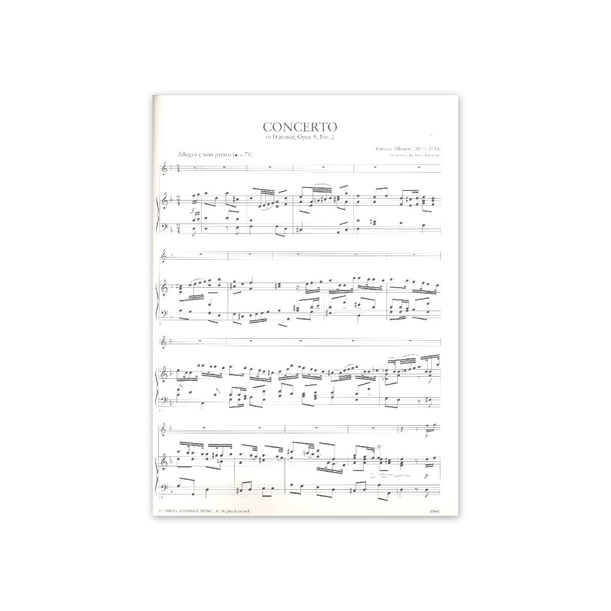 Albinoni, Konzert d-Moll op.9 Nr.2
