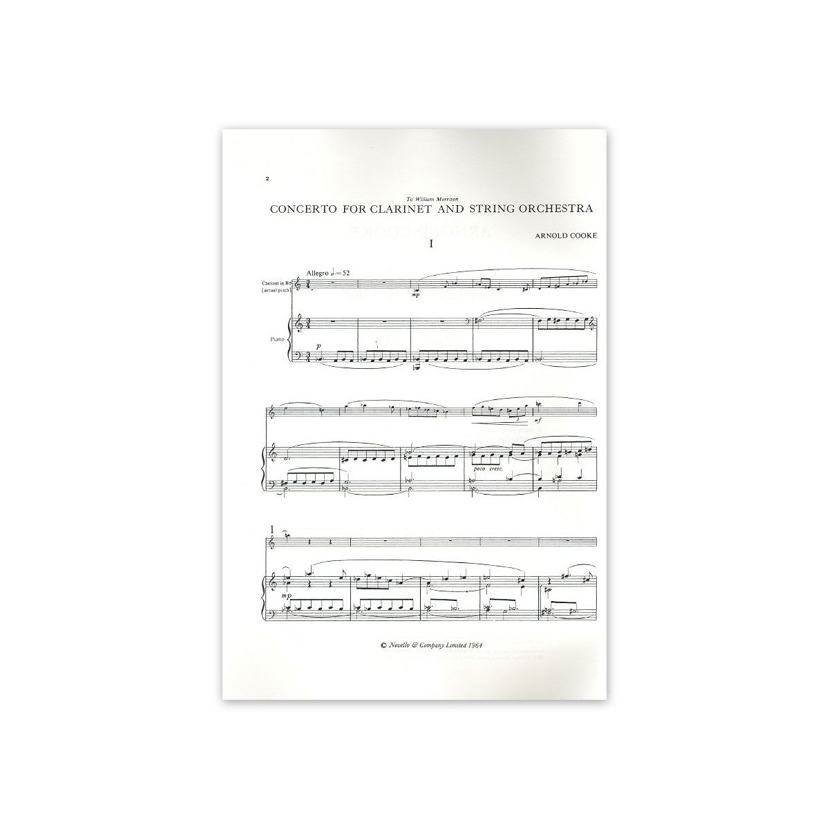 Cooke, Concerto