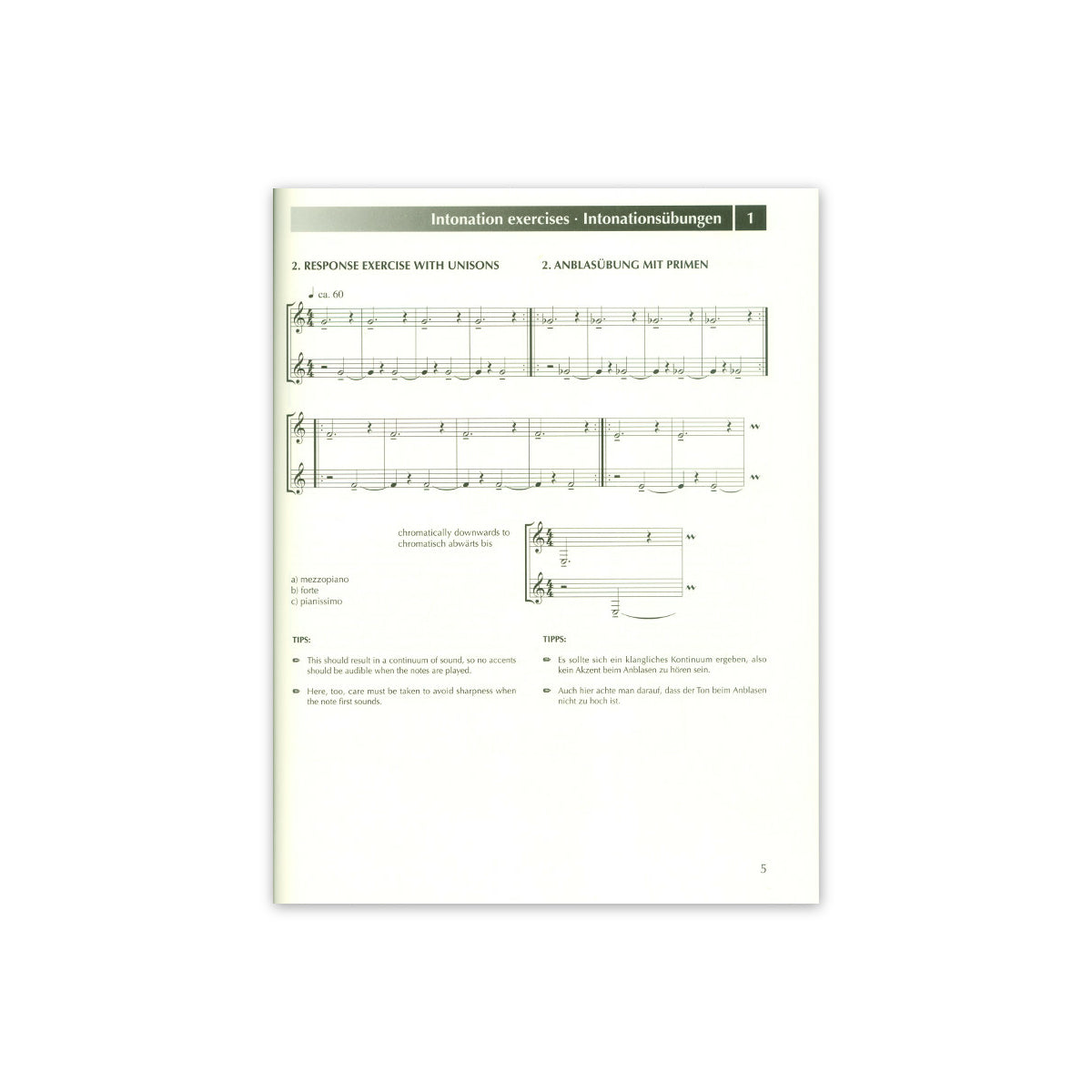 Wehle, Intonation