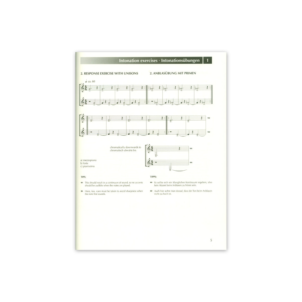 Wehle, Intonation