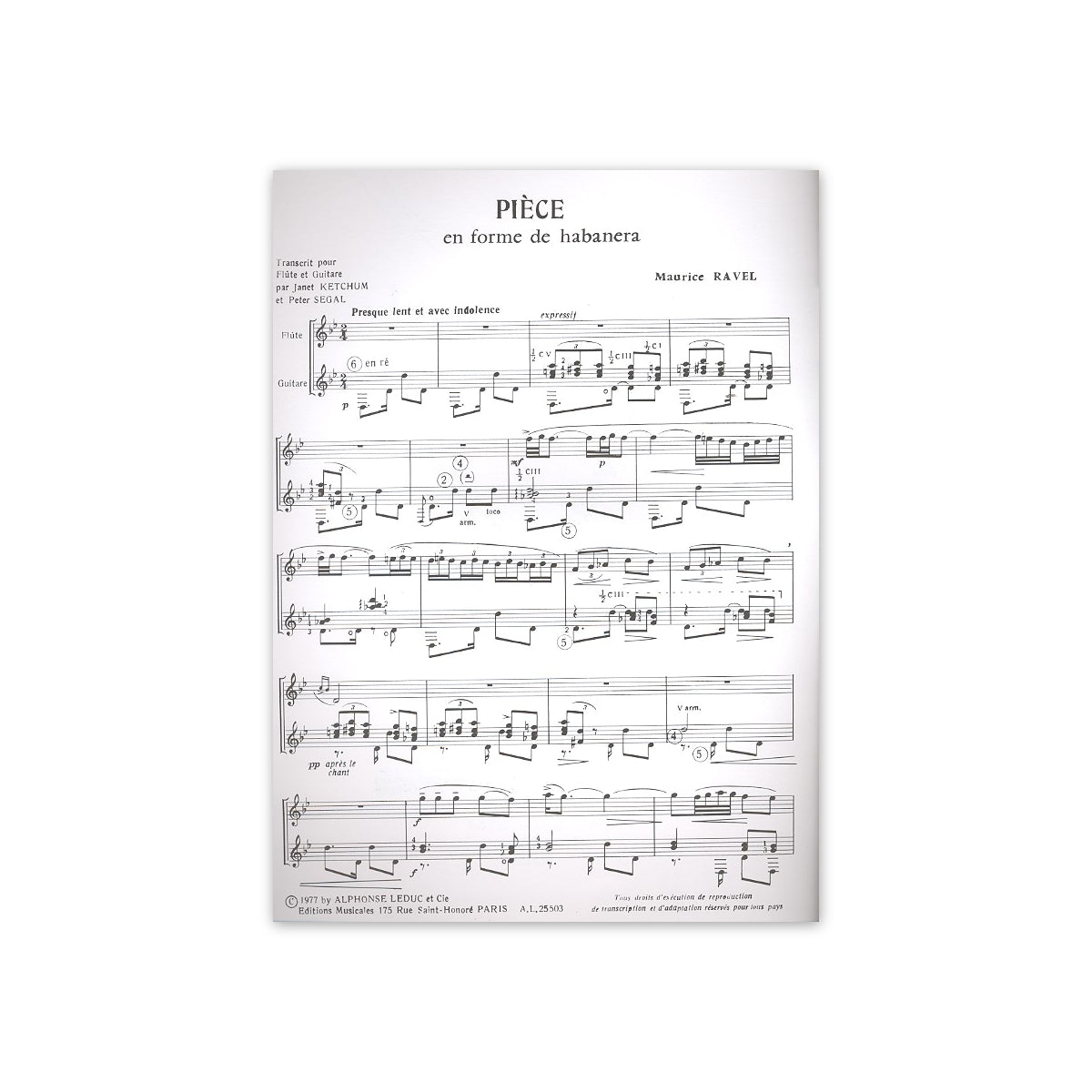 Ravel, Pièce en forme de Habanera-22847