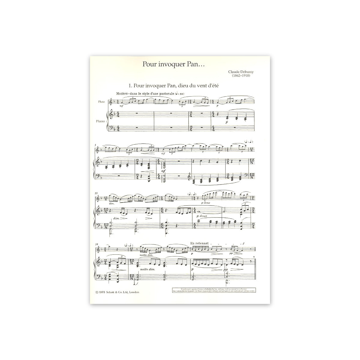 Debussy, Pour invoquer Pan