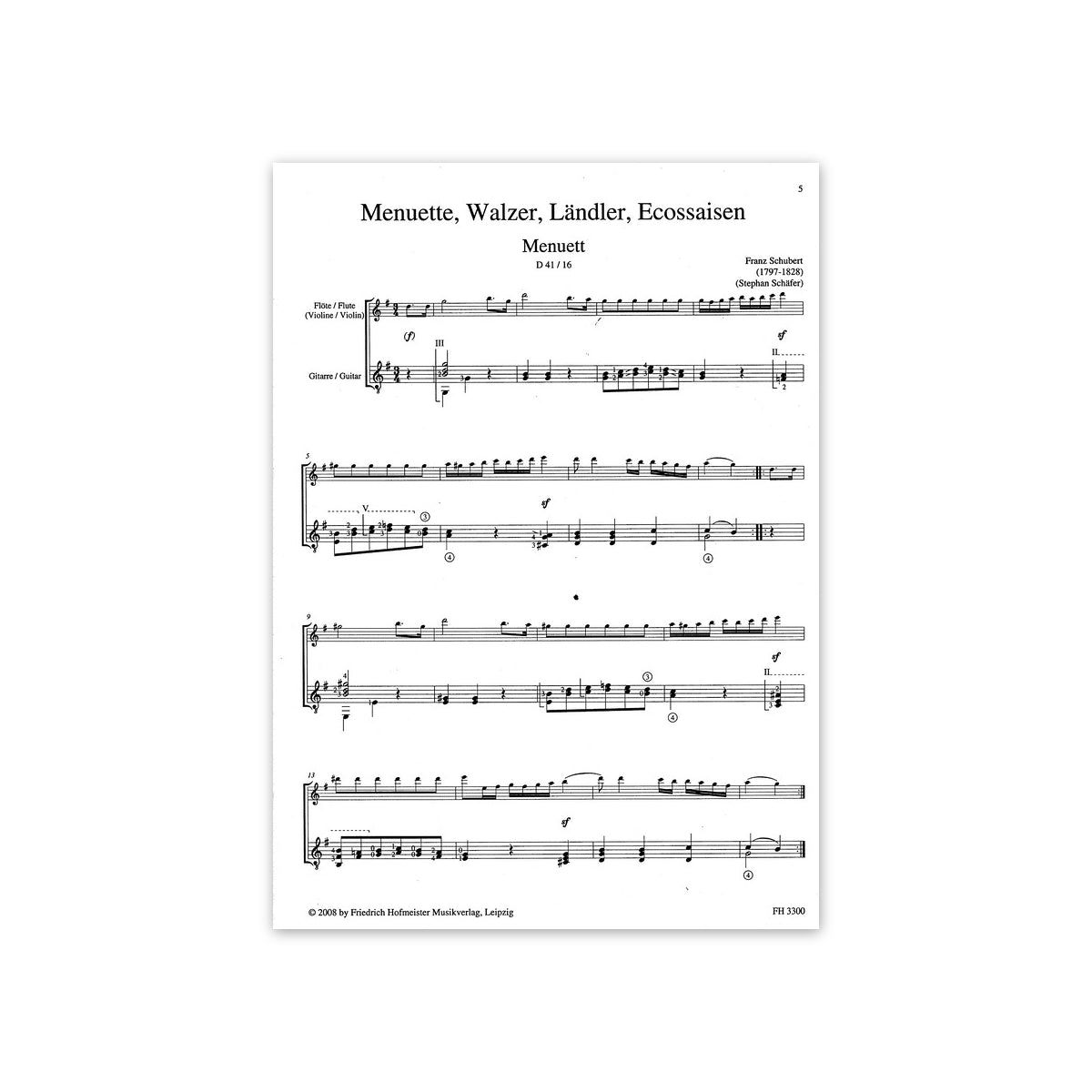 Schubert, Menuette, Walzer, Ländler