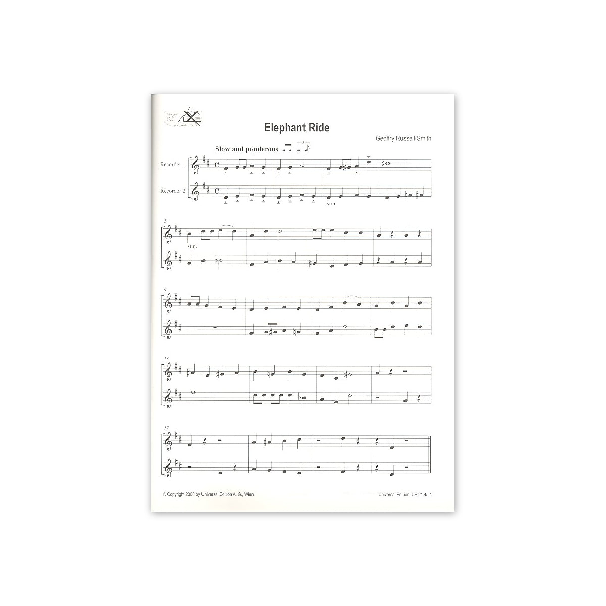 Russell-Smith, Easy Blue recorder duets