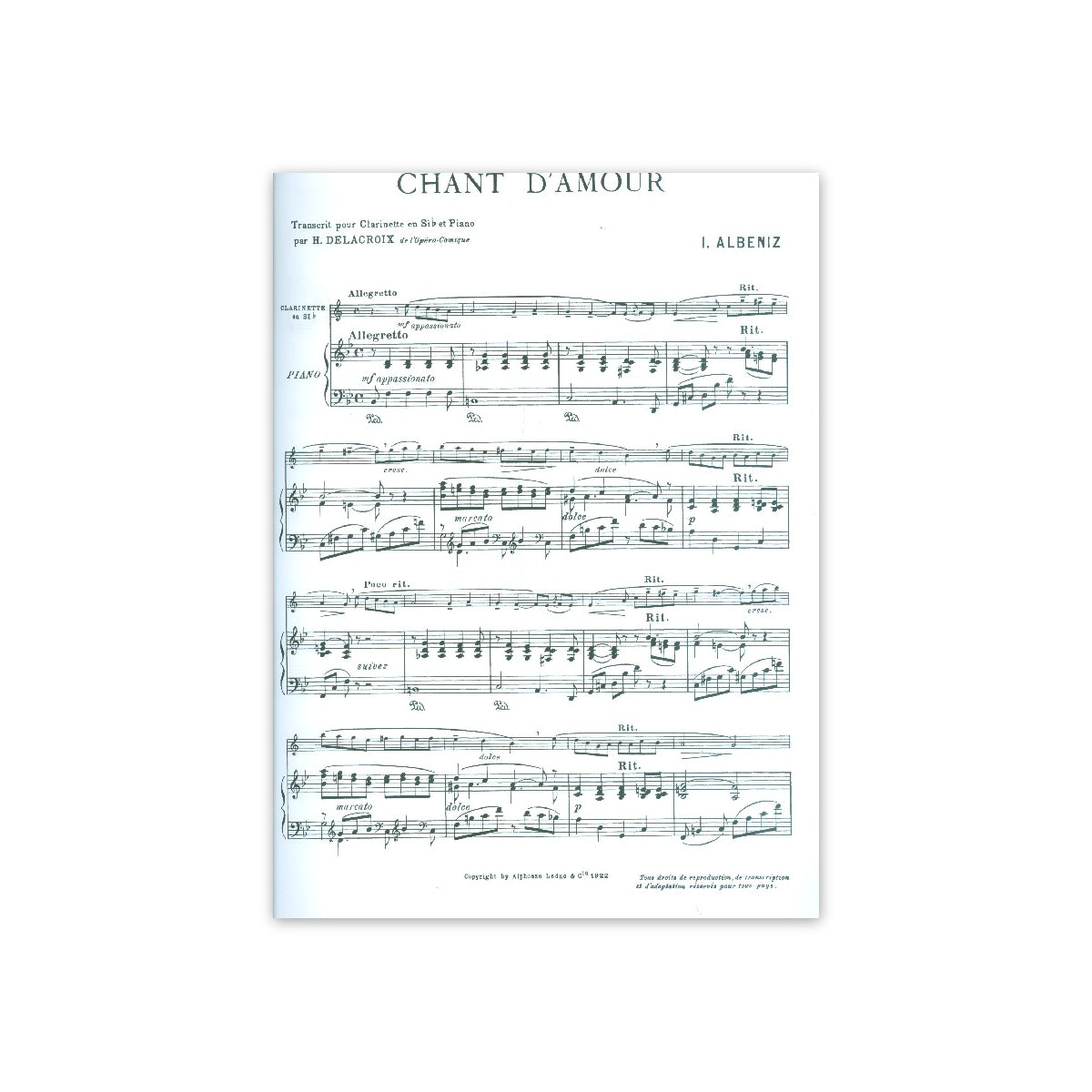 Albeniz, Chant d'amour