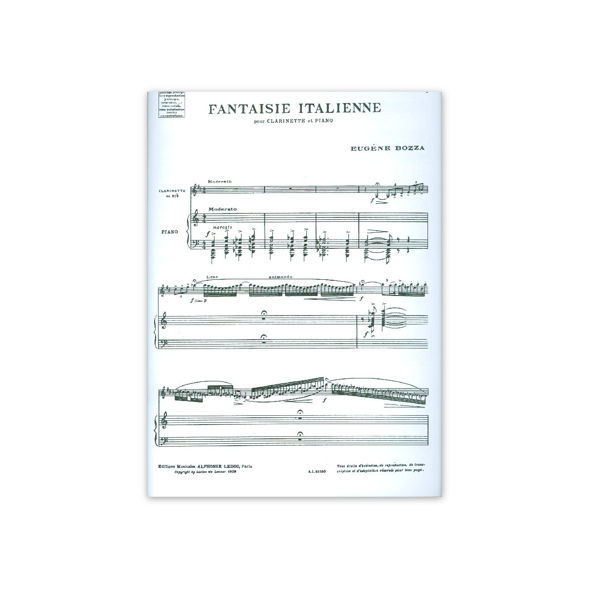 Bozza, Fantaisie Italienne