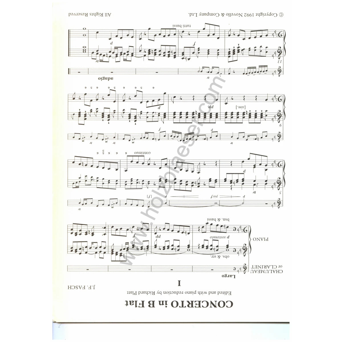 Fasch, Concerto in B flat View 2
